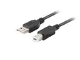 Кабел Lanberg Cable USB-A(M)-USB-B(M) 2.0 Ferrite 1.8m Box Black