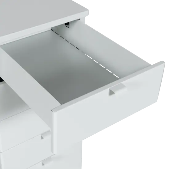 Метален контейнер K BTL с 6 чекмеджета- отворено чекмедже, празно