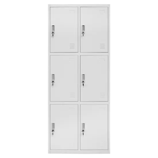 Метален гардероб BTL ZH с 6 отделение 185х76х45 см - сниман отпред, затворен