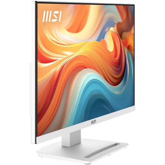 Монитор MSI PRO MP241W E14V Proffesional Bussiness Monitor, 23.8", 1ms, 144Hz VA, 1920x1080, AMD FreeSync, EyesErgo, Anti-flicker, Eye-Q Check, Project Mode, HDR Ready, 250nits AG, 3500:1, 100M:1, sRGB 98%, DP, HDMI, Tilt, VESA 100, White, 2.94kg