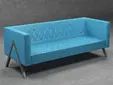 Диван триместен ТУТРАКАН ANT 06 - сниман отпред, светло син цвят
