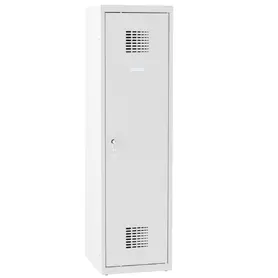 Метален гардероб FRT с 1 отделение 145х40х50 см - сниман в профил, затворена врата, сив