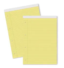 Блокнот с перфорация А4 жълт офсет  40 л линиран