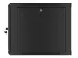 Комуникационен шкаф Lanberg rack cabinet 19' wall-mount 9U600x600 for self-assembly with metal door black (flat pack)