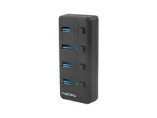 USB хъб Natec USB 3.0 Hub Mantis 2 4-Port OnOff With AC Adapter