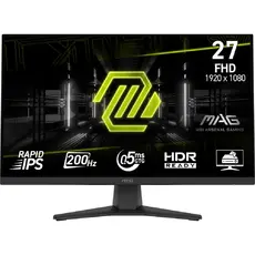Монитор MSI MAG 272F Gaming Monitor, 27", 0.5ms, 200Hz Rapid IPS, 1920x1080, AMD FreeSync Premium, AI Vision, Console Mode, HDR Ready, 300nits AG, 1.07B, 1000:1, 100M:1, DP(1.2a), HDMI(2.0b), Headphone-out, Tilt, VESA 100, Internal PSU, Black, 3.9kg