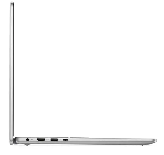 Лаптоп Dell 16 DC16251, Intel Core 7 150U (10 cores, up to 5.4 GHz), 16.0" FHD+(1920x1200) AG, 300nits, 16GB, 2x8GB, DDR5, 5200 MT/s, 1TB M.2 PCIe, NVIDIA GeForce MX570A with 2GB GDDR6, Cam, FPR, Wi-Fi 6E, Backlit Kb, Ubuntu, Silver, Aluminium 3Y PS