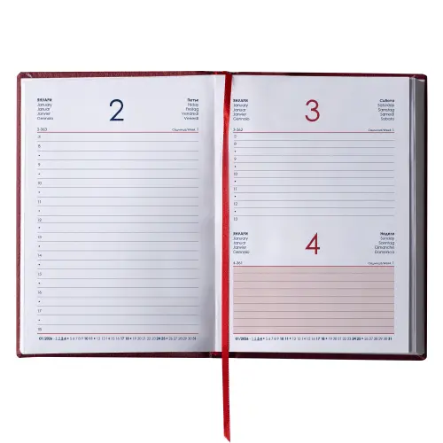 Календар - бележник ЕВРОПА A5-отворен, с дати