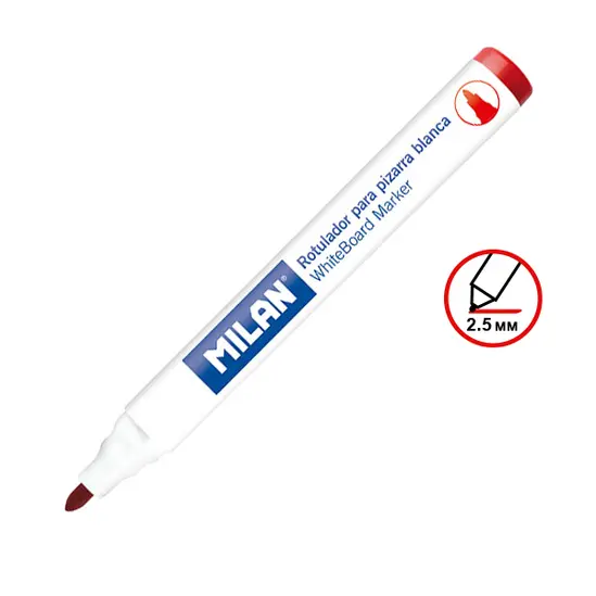 Маркер за бяла дъска Milan червен 2.5 мм