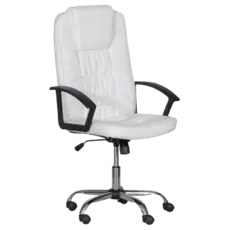 Директорски стол КАРИ- снимка отстрани, бял цвят