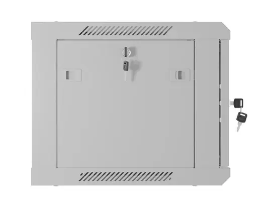 Комуникационен шкаф Lanberg rack cabinet 19' wall-mount 6U600x450 with perforated door grey (flat pack)