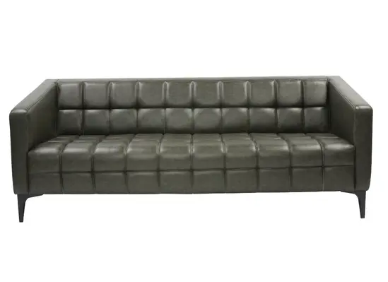 Триместен диван БЕРАТ BOST 03 - кафяв на цвят, сниман в профил