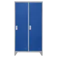 Метален гардероб BTL с 2 отделения 80x40x140 - син, сниман отпред, затворен