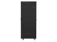 Комуникационен шкаф Lanberg rack cabinet 19' free-standing 27U800x1000 (flat pack) with glass door lcd black v2