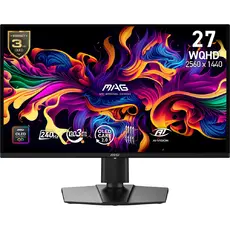 Монитор MSI MAG 274QP QD-OLED X24 Gaming Monitor, 26.5", 0.03ms, 240Hz , 2560x1440, G-SYNC, AMD FreeSync Premium, AI Vision, Console Mode, ClearMR 13000, HDR Ready, DP(1.4a), 2xHDMI(2.1), Pivot, Heigh Adj., VESA 100, Black, 6.7kg