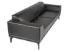Триместен диван САМУИЛ SOLO 03- снимка на седалките, кожа, черен цвят