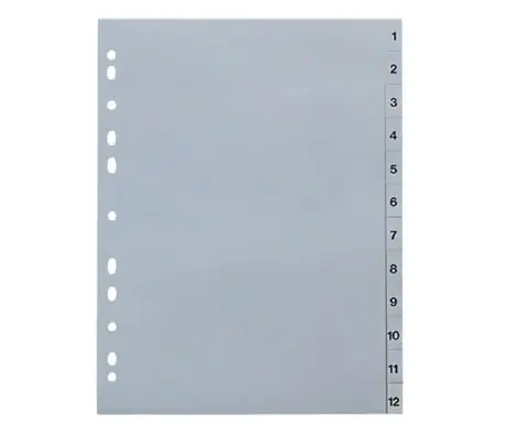 Разделител 1-12 PP сив