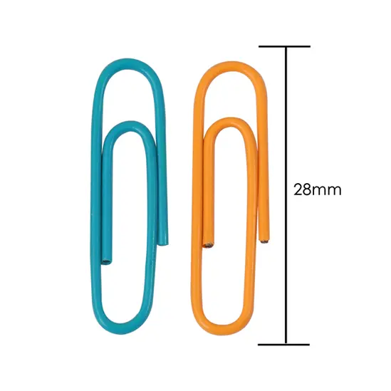 Кламери цветни 28 мм 300 бр в буркан