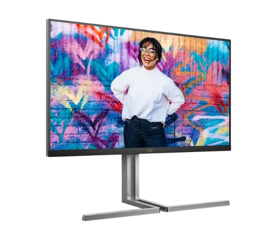 Монитор AOC U32U3CV, 31.5" Nano IPS WLED, 3840x2160@60Hz, 4ms GtG, 400cd m/2, 1000:1, 50M:1 DCR, Adaptive Sync, FlickerFree, Anti Blue Light, 3Wx2, Tilt, Height Adjust, Pivot, Swivel, 2xHDMI, DP, USB hub