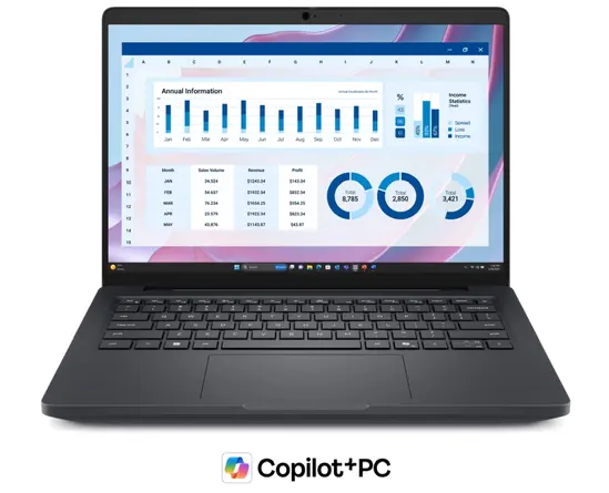 Лаптоп Dell Pro Max 14 MC14255, AMD Ryzen AI 7 PRO 350 (24MB cache, 8 cores, up to 5.0GHz), 14" FHD+, LCD, 300 nits, 16GB: 1x16GB, LPDDR5x, 8000 MT/s, 512GB, SSD Gen4, AMD Radeon Integrated Graphics, FHD HDR RGB Cam, Wi-Fi 7, FPR, Backlit Kb, Win 11 Pro, 