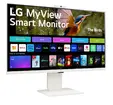 Монитор LG 32SR85U-W, 31.5' IPS Smart webOS, Full HD Web cam, AG, 5ms, 1000:1, 400cdm, DCI-P3 95%, 4K UHD (3840x2160), ThinQ, HDR 10, HDMI, USB Type-C-PD 90W, Wi-Fi Bin, AirPlay 2, Bluetooth, Speakers 5W x 2, Height Adjustable, Tilt, White