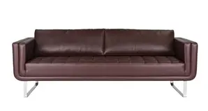 Диван триместен КРАКРА EDG 03- кафява дамаска, сниман отпред