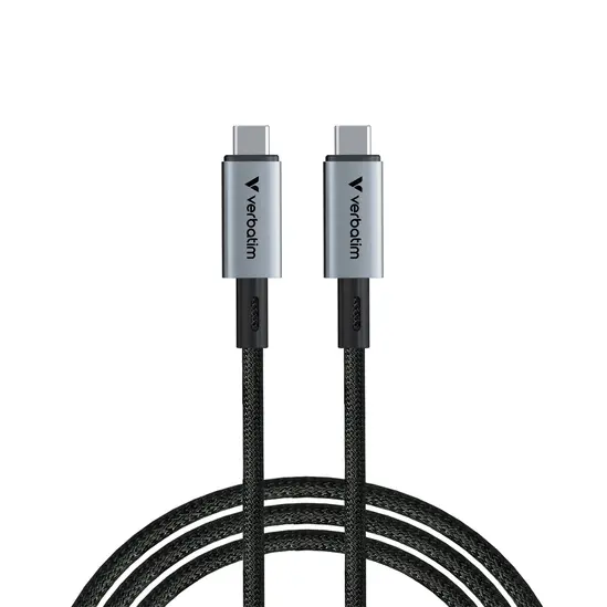 Кабел Verbatim Sync & Charge USB-C to USB-C 240W 40 Gbps 120 cm