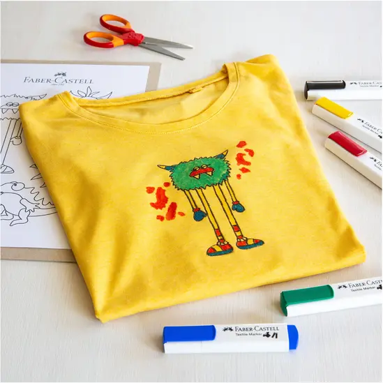 Текстилни маркери Faber-Castell 5 цвята