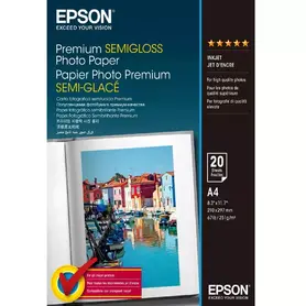 Хартия Epson Premium Semigloss Photo Paper, DIN A4, 251g/m2, 20 Blatt