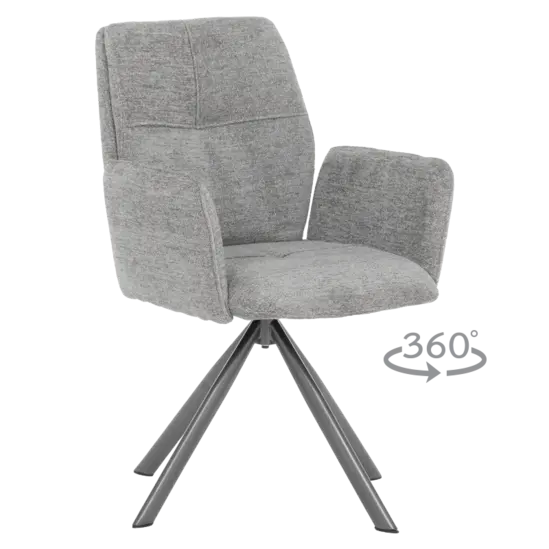 Трапезен стол ВАЯ- сив цвят, дамаска