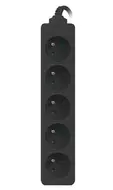 Разклонител Lanberg power strip 1.5m, 5 sockets, french quality-grade copper cable, black