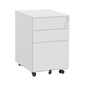 Метален контейнер C BTL с 3 чекмеджета - сниман отпред, затворени чекмеджета, сив цвят