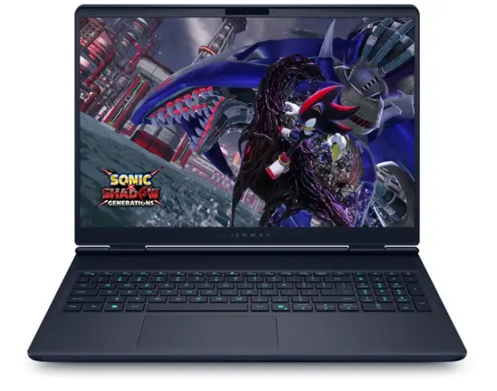 Лаптоп Dell Alienware 16X Aurora AC16251, Intel Core Ultra 7 255HX (30MB, 20C, 1.8 to 5.2 GHz P-Core), 16" WQXGA (2560x1600) 240Hz, 3ms, 32GB, 2x16GB, DDR5, 5600 MT/s, 1TB SSD, NVIDIA RTX 5060 8GB GDDR7, HD Cam, and Mic, Wi-Fi 7, AlienFX RGB, Win11 Pro, 3
