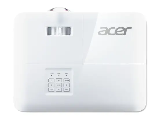 Мултимедиен проектор Acer Projector S1386WH, DLP, Short Throw, WXGA (1280x800), 3600 ANSI Lumens, 20000:1, 3D, HDMI, VGA, RCA, Audio in, Audio out, VGA out, DC Out (5V1A, USB-A), Speaker 16W, Bluelight Shield, 3.1kg, White