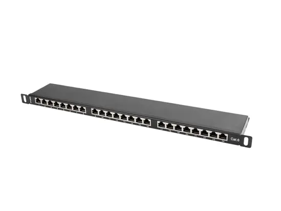 Пач панел Lanberg patch panel 24 port 0.5U CAT.6 shielded, black