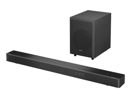Аудио система Hisense AX3125H 3.1.2Ch Sound Bar with Wireless Subwoofer, 440W, Dolby Atmos, Bluetooth 5.3, 4K HDMI Pass Through, DTS:X, HDMIAUXARCOpticalUSB, 7 EQ Modes