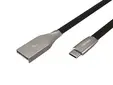 Кабел Natec USB-C(M) - USB-A (M) 2.0 cable 1m. Black metal