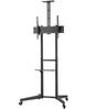 Стойка Neomounts Mobile Floor Stand incl. AV- and cam shelf (height adjustable: 128.5-145 cm)