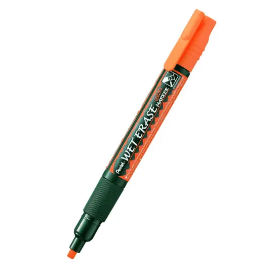Маркер тебешир Pentel Wet Erase двустранен оранжев