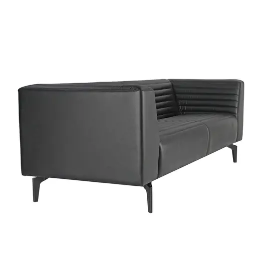 Триместен диван ОМУРТАГ COSTA 03 - сниман отляво, сив на цвят