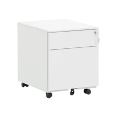 Метален контейнер K BTL с 2 чекмеджета - сниман от ляв ъгъл, със затворени чекмеджета, сив