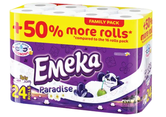 Тоалетна хартия Emeka Paradise, 24+6 бр.