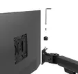 Стойка Neomounts Nero Double Flat Screen Desk Mount (phone holder+Quick-fix clamp/grommet)