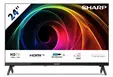Телевизор Sharp 24HA1205E, 24" LED HD 1366x768 Frameless, 100 000:1, DVB-TT2CSS2, Active Motion 100, Speaker 2x3W, Dolby Digital, CI+, 3xHDMI (ARCCEC), 2xUSB, LAN, VideoAudio input (3 x RCA), Hotel Mode, E, 2 pole Stand