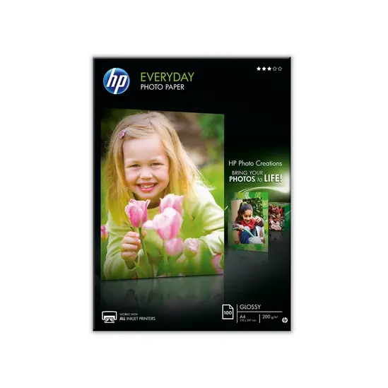 Хартия HP Everyday Glossy Photo Paper-100 shtA4210 x 297 mm