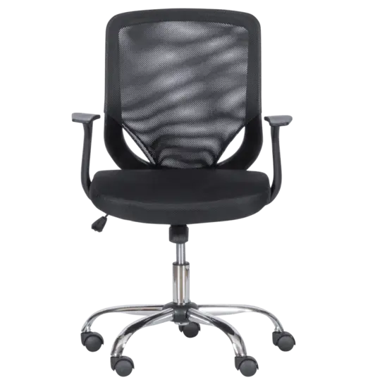 Работен стол КИАР- снимка отпред, хромирана основа