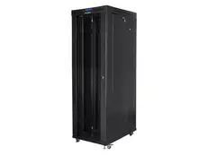 Комуникационен шкаф Lanberg rack cabinet 19' free-standing 42U800x1000 (flat pack) with glass door lcd black v2