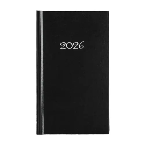 Календар - бележник СЛИМ джобен черен