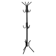 Закачалка за дрехи 8104- черна- снимка отпред, 11 кукички, черна