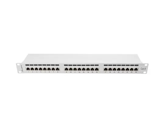 Пач панел Lanberg patch panel 24 port 1U CAT.6 shielded, grey